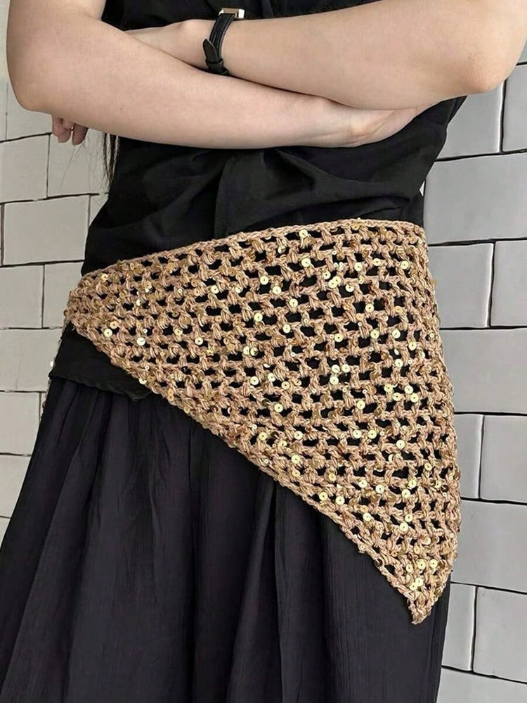 Glitter Boho Headscarf: Sexy Triangle Hair Accessory & Festival Bandana
