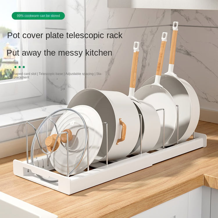 Kitchen Pot Lid Storage Rack, Foldable Kitchen Utensil Storage Rack, Kitchen Utensil Artifact Pot Storage Rack