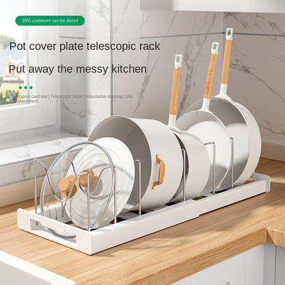 Kitchen Pot Lid Storage Rack, Foldable Kitchen Utensil Storage Rack, Kitchen Utensil Artifact Pot Storage Rack