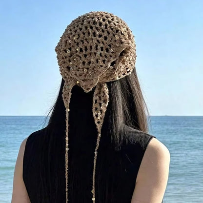 Glitter Boho Headscarf: Sexy Triangle Hair Accessory & Festival Bandana
