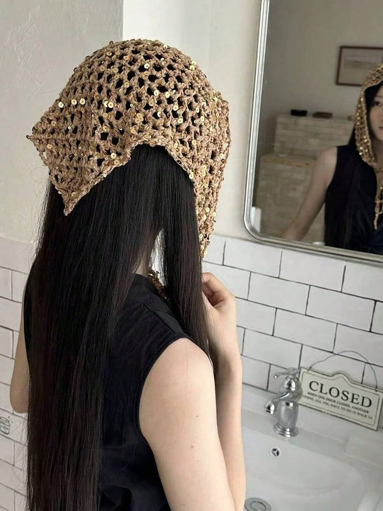 Glitter Boho Headscarf: Sexy Triangle Hair Accessory & Festival Bandana