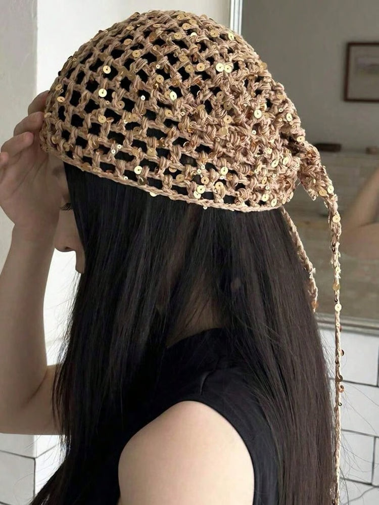 Glitter Boho Headscarf: Sexy Triangle Hair Accessory & Festival Bandana