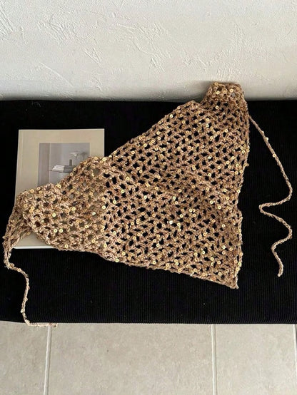 Glitter Boho Headscarf: Sexy Triangle Hair Accessory & Festival Bandana