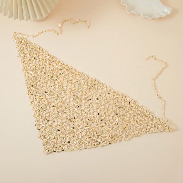 Glitter Boho Headscarf: Sexy Triangle Hair Accessory & Festival Bandana