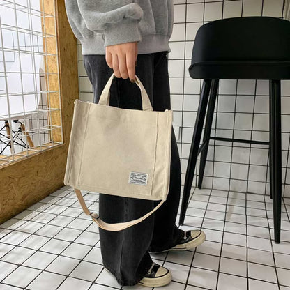 Casual Tote Bag, Shoulder Bag, Women's Square Crossbody Bag, Corduroy Crossbody Bag