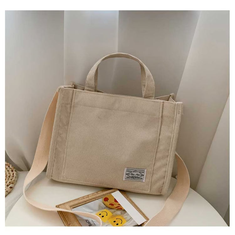 Casual Tote Bag, Shoulder Bag, Women's Square Crossbody Bag, Corduroy Crossbody Bag