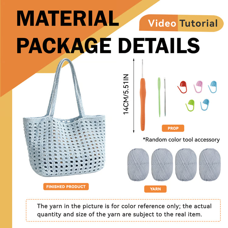 DIY Crochet Bag Kit HollowOut Shoulder Bag Craft Set