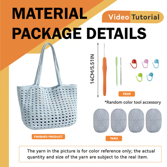 DIY Crochet Bag Kit HollowOut Shoulder Bag Craft Set