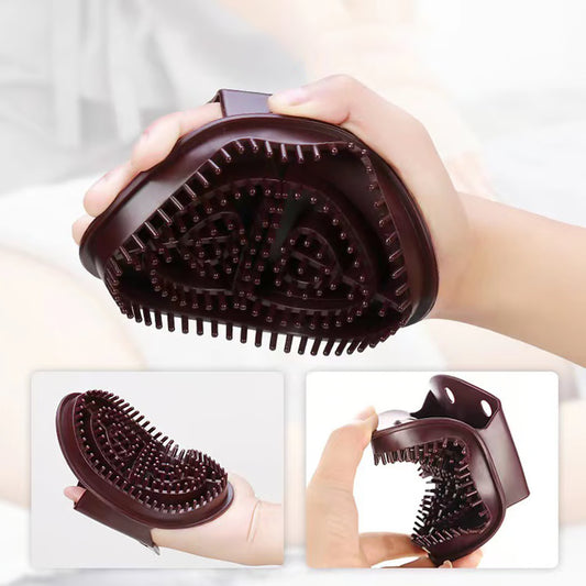 Set Of 2 Brown Massage Brushes, Body Meridian Weight Loss Brush, Home Salon Beauty Care